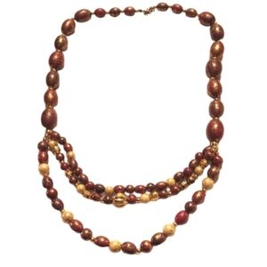 Vintage multilayered bead necklace